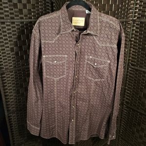 Cowboy Legend Mens button down long sleeve shirt
